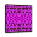 Bright Pink Black Geometric Pattern Mini Canvas 6  x 6  View1