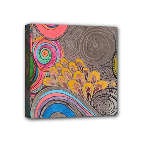 Rainbow Passion Mini Canvas 4  X 4  by SugaPlumsEmporium