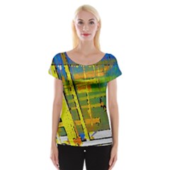 Pretty In Yellow Women s Cap Sleeve Top by SugaPlumsEmporium