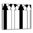 Funny Black and White Stripes Diamonds Arrows Canvas 24  x 20  View1