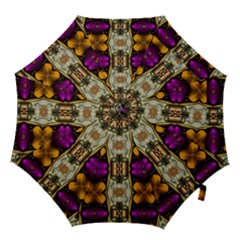 Contemplative Floral And Pearls  Hook Handle Umbrellas (large) by pepitasart