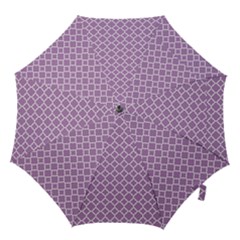 Lilac Purple Quatrefoil Pattern Hook Handle Umbrella (medium) by Zandiepants
