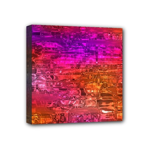 Purple Orange Pink Colorful Art Mini Canvas 4  X 4  by yoursparklingshop