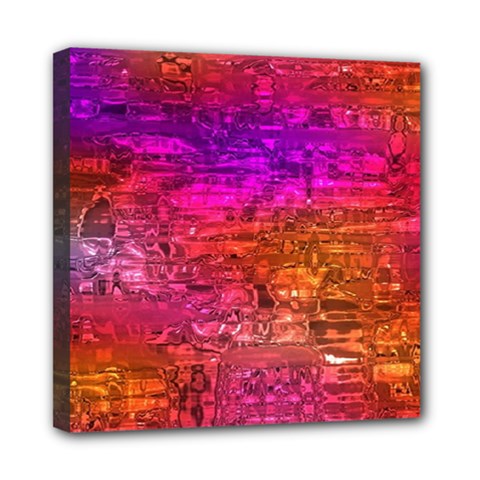 Purple Orange Pink Colorful Art Mini Canvas 8  X 8  by yoursparklingshop