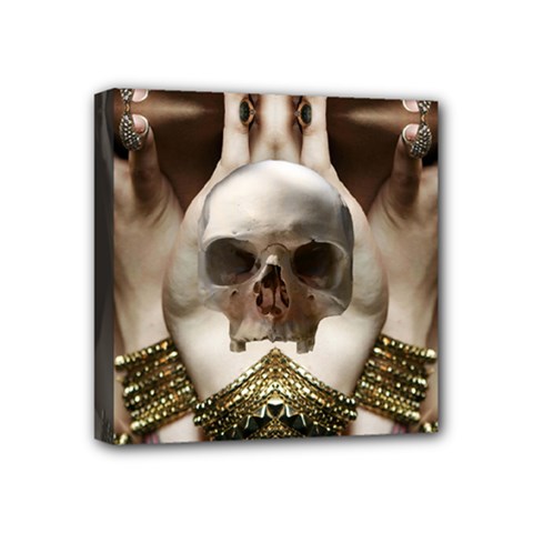 Skull Magic Mini Canvas 4  X 4  by icarusismartdesigns