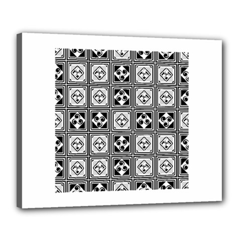 Black And White Canvas 20  X 16  by FunkyPatterns