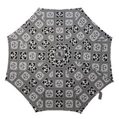 Black And White Hook Handle Umbrellas (large) by FunkyPatterns