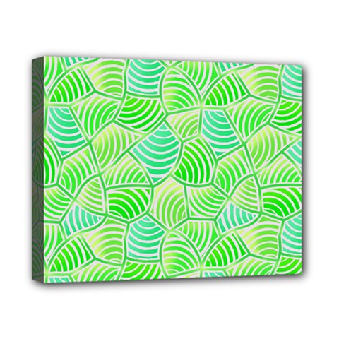 Green Glowing Canvas 10  X 8  by FunkyPatterns