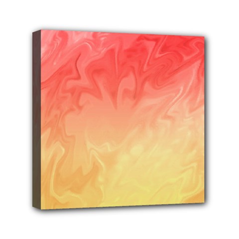 Ombre Orange Yellow Mini Canvas 6  X 6  by BrightVibesDesign