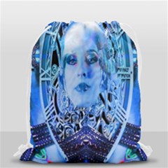 Clockwork Blue Drawstring Bag (small) by icarusismartdesigns