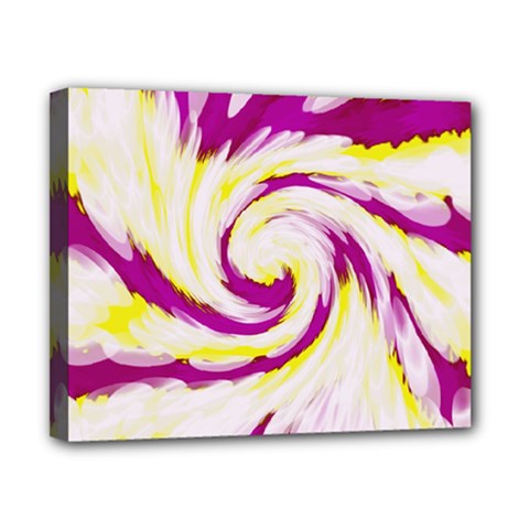 Tie Dye Pink Yellow Abstract Swirl Canvas 10  X 8  by BrightVibesDesign