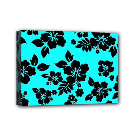 Blue Dark Hawaiian Mini Canvas 7  X 5  by AlohaStore