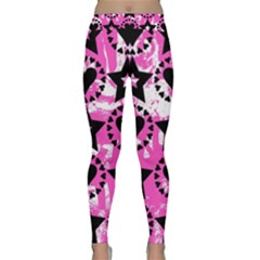 Star And Heart Pattern Yoga Leggings by ArtistRoseanneJones