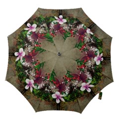 Wonderful Tropical Design With Palm And Flamingo Hook Handle Umbrellas (small) by FantasyWorld7