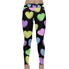 Valentine s Hearts Yoga Leggings  by BubbSnugg