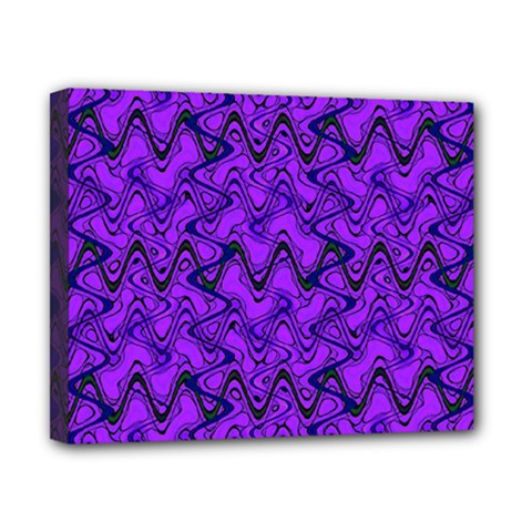 Purple Wavey Squiggles Canvas 10  X 8  by BrightVibesDesign