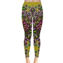 Fantasy Flower Peacock With Some Soul In Popart Leggings  View1