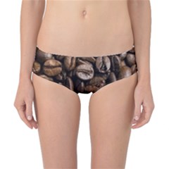 Funny Coffee Beans Brown Typography Classic Bikini Bottoms by yoursparklingshop