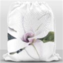 White Magnolia pencil drawing art Drawstring Bag (Large) View2