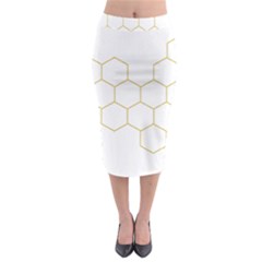 Honeycomb Pattern Graphic Design Midi Pencil Skirt by picsaspassion