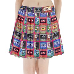 Acrylic Mix   Red Pleated Mini Skirt by miranema
