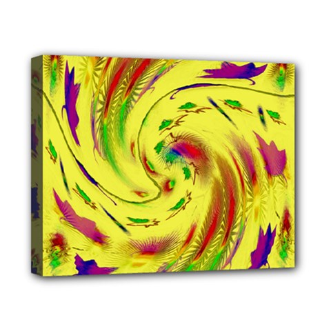 Leaf And Rainbows In The Wind Canvas 10  X 8  by pepitasart