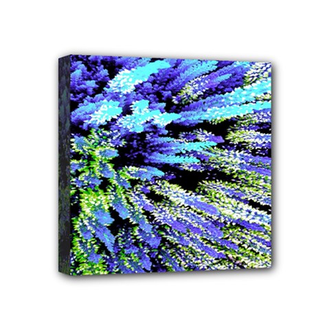 Colorful Floral Art Mini Canvas 4  X 4  by yoursparklingshop