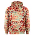 Modern Hipster Triangle Pattern Red Blue Beige Men s Pullover Hoodie View1