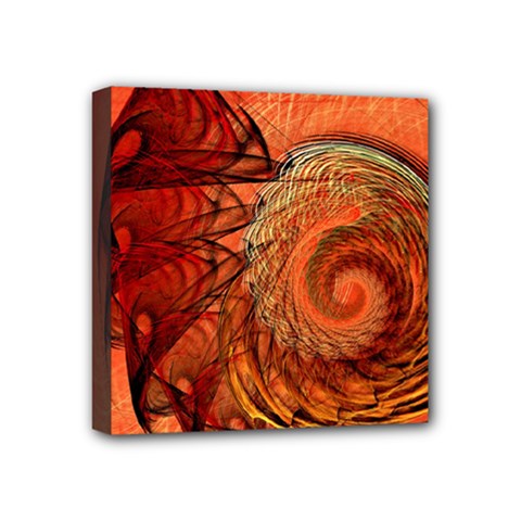 Nautilus Shell Abstract Fractal Mini Canvas 4  X 4  by designworld65