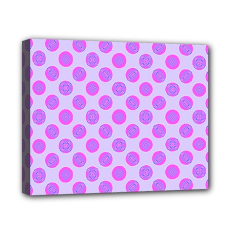 Pastel Pink Mod Circles Canvas 10  X 8  by BrightVibesDesign