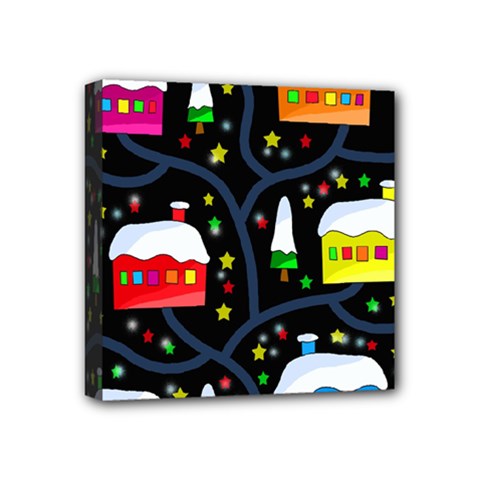 Winter Magical Night Mini Canvas 4  X 4  by Valentinaart