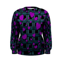 Purple Love Women s Sweatshirt by Valentinaart