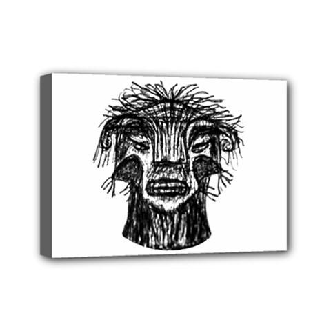 Fantasy Monster Head Drawing Mini Canvas 7  X 5  by dflcprints