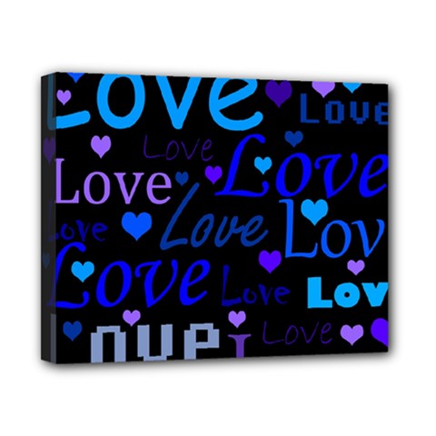 Blue Love Pattern Canvas 10  X 8  by Valentinaart