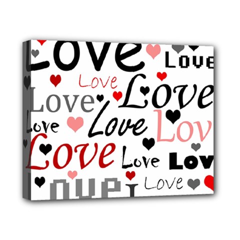 Love Pattern - Red Canvas 10  X 8  by Valentinaart
