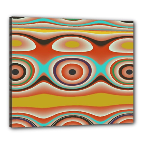 Oval Circle Patterns Canvas 24  X 20  by digitaldivadesigns