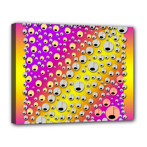 Happy And Merry Music Canvas 14  X 11  by pepitasart