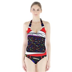 Color Tv Halter Swimsuit by Moma