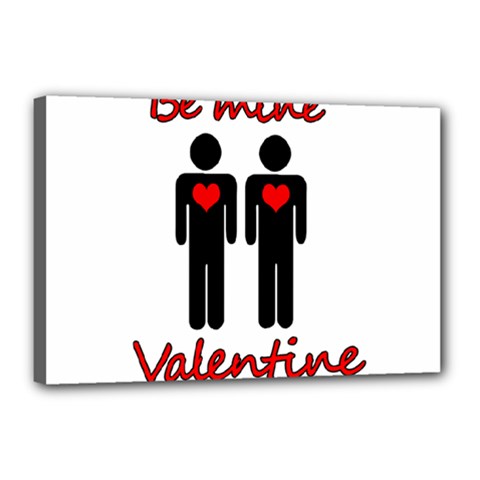 Be Mine Valentine Canvas 18  X 12  by Valentinaart