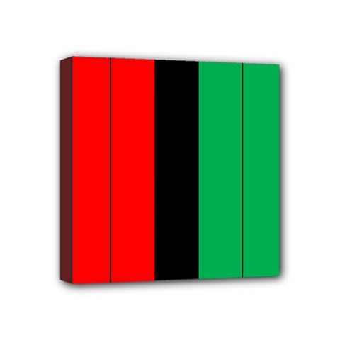 Kwanzaa Colors African American Red Black Green  Mini Canvas 4  X 4  by yoursparklingshop