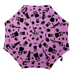 Gentleman - Pink Pattern Hook Handle Umbrellas (medium) by Valentinaart