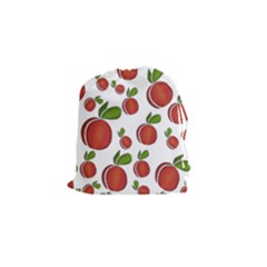 Peaches Pattern Drawstring Pouches (small)  by Valentinaart