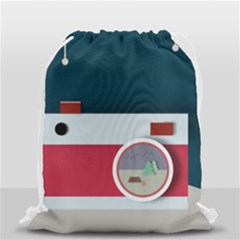 Camera Vector Illustration Drawstring Bag (small) by Amaryn4rt