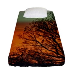 Twilight Sunset Sky Evening Clouds Fitted Sheet (single Size) by Amaryn4rt