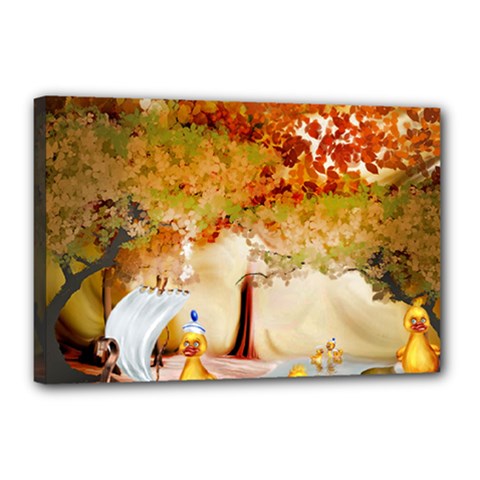 Art Kuecken Badespass Arrangemen Canvas 18  X 12  by Amaryn4rt