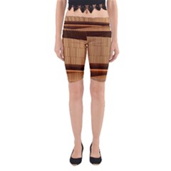 Architecture Art Boxes Brown Yoga Cropped Leggings by Amaryn4rt