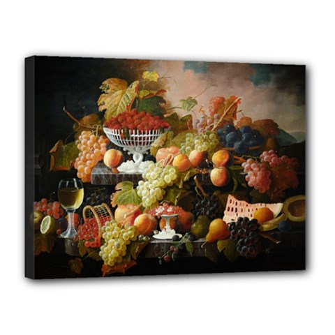 Abundance Of Fruit Severin Roesen Canvas 16  X 12  by Amaryn4rt