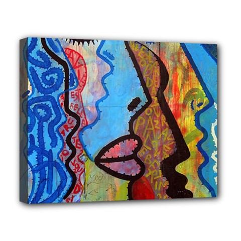 Graffiti Wall Color Artistic Deluxe Canvas 20  X 16   by Amaryn4rt