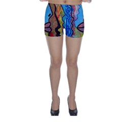 Graffiti Wall Color Artistic Skinny Shorts by Amaryn4rt