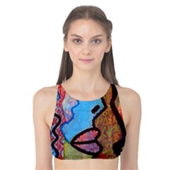 Graffiti Wall Color Artistic Tank Bikini Top by Amaryn4rt